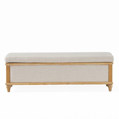 GDFStudio Shanter French Country Fabric Upholstered Storage Ottoman Bench