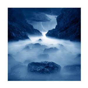 Trademark Fine Art -Moises Levy 'Tormenta en Ixtapa Blue' Canvas Art - 1 of 4