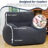 Itopfox Giant Lambswool Bean Bag Chair for Adults, Soft High-Density Foam Filled, Grey Comfortable Bean Bag for Bedroom, Playroom - 3 of 4
