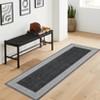Modern Washable Geometric Bordered Area Rugs, Soft Non Slip Dinning Room Carpet for Bedroom Living Room - 2 of 4