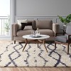 9'2"x12' Woven Diamond Area Rug Cream/Navy - Project 62™ - 3 of 4