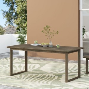 NicBex Outdoor Dining Table,Rectangle/Oval Patio Table with Solid Framework and Modern Design for 4 to 6 Chairs,Outdoor Furniture - 1 of 4