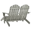 vidaXL Garden Chair Fir Wood 2-seater Ergonomic Adirondack Chair - Gray - 4 of 4