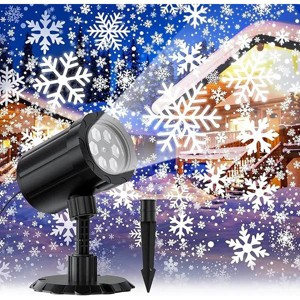 Christmas Projector Lights Outdoor, Dynamic Snowflake Projector IP65 Waterproof Snow Projection Lights for Indoor Outdoor Christmas Decoration - 1 of 1