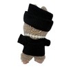 Elegant Black High-Fashion Sweater Set with Matching Hat and Pearl Necklace - 3 of 4