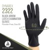 Dynarex 2322 Black Latex Exam Glove Powder Free Medium (Box of 100) - 2 of 4