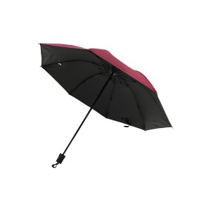 Unique Bargains Portable Umbrella 8-Rib Solid Color Manual Sun Impact Cloth Vinyl 39.37"x27.17" 1 Pcs - 1 of 4