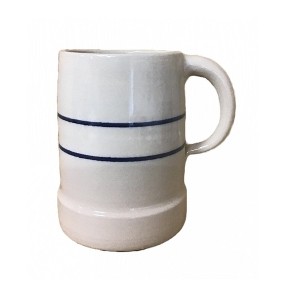 Martinez Pottery Heritage Blue Stripe Handmade Stoneware Large Stein Mug, 36  fluid ounces : Target