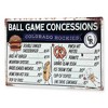 MLB Colorado Rockies Baseball Concession Metal Sign Panel - 3 of 4