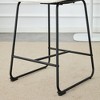 Sapphtopaz Modern Bar Stools Set of 2 Upholstered Armless Backrest Dining Chairs with Footrest Counter Chair for Kitchen Island, Living Room - 4 of 4