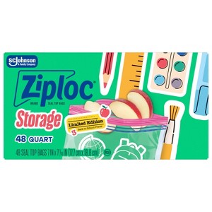 Ziploc Quart Food Storage Bags - 48ct - Target Exclusive BTS Designs - 1 of 4