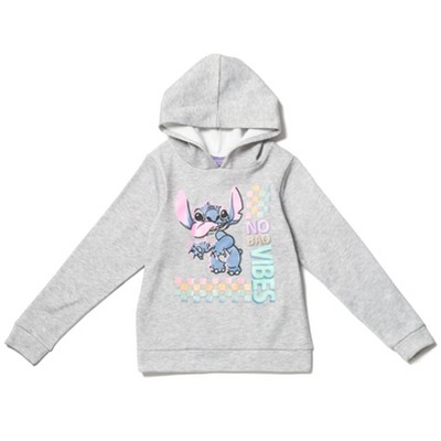 Disney Lilo & Stitch Girls French Terry Pullover Crossover Hoodie Little Kid to Big Kid