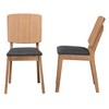 Baxton Studio Denmark Mid-Century Modern Dark Grey Fabric and French Oak Brown Finished Rubberwood 2-Piece Dining Chair Set - 4 of 4