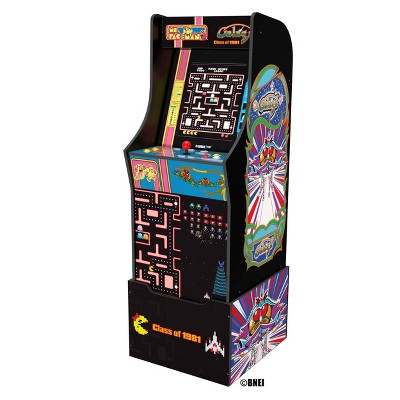 Arcade1Up Ms. Pac-Man/Galaga Class of 1981 40th Anniversary Edition Home Arcade with Riser