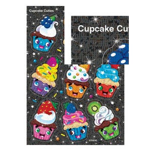 Trend Cupcake Cuties Sparkle Stickers, 18 Count (Pack of 6) - 1 of 1