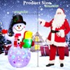 Itopfox 5FT Inflatable Snowman with Rotating LED Lights 1 Piece Outdoor Christmas Decoration for Yard Patio Garden Lawn Holiday Party - 2 of 4