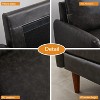 Leather Sofa Set Modern Sofa & Loveseat Set 2 Piece Couch Set with Wooden Legs for Living Room, Office - 4 of 4