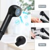 WOWOW Single-Handle Pull Out Sprayer Kitchen Faucet with Deckplate in Black Quartz - 3 of 4