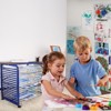 Art Drying Rack, 25 Removable Shelves Art Storage, Paint Drying Rack for Classroom Art Supplies, Art Storage Rack with Four Lockable Wheels - 3 of 4