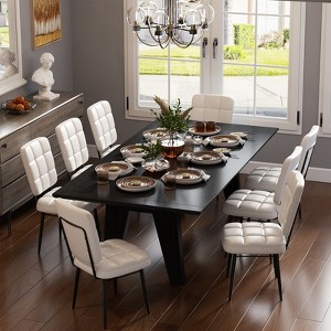 Dining Chairs Set of 2/4/6/8, Upholstered Kitchen Chairs with Thick Cushion for Dining Room - 1 of 4