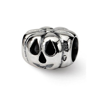 Black Bow Jewelry Sterling Silver Jack-O-Lantern Bead Charm