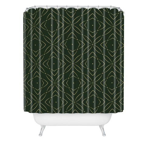 Vintage Pattern Shower Curtain Green - Deny Designs : Target