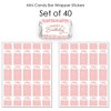 Big Dot of Happiness Pink Rose Gold Birthday - Mini Candy Bar Wrapper Stickers - Happy Birthday Party Small Favors - 40 Count - 3 of 4