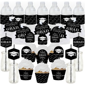 Big Dot of Happiness Graduation Cheers - Graduation Party Favors and Cupcake Kit - Fabulous Favor Party Pack - 100 Pieces - 1 of 4