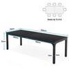 Lirago Black 78" Rectangular Dining Table E1 Particle Board Metal Frame 27.5x78.7x29.5 6-8 Seater Kitchen Table - 3 of 4