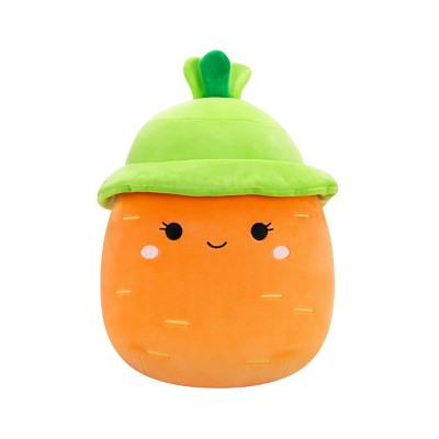 Medium Plush (12" Squishmallows) (Caroleena - Orange Carrot with Green Bucket Hat)