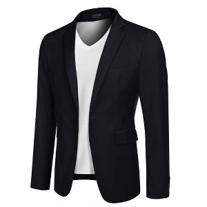 COOFANDY Mens Sport Coat Casual Blazer One Button Business Suit Jacket - 1 of 4