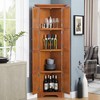 ACEPANO 72 in. H 4-Tier Corner Kitchen Pantry Cabinet with 8 Doors & Shelves for Living Room & Kitchen-Oak - 2 of 4