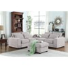 TiramisuBest Dark Gray Linen Blend Sectional Sofa with 2 Ottomans, Modular 3-Piece Sofa Set for Living Room, Lounge, or Family Room - 4 of 4