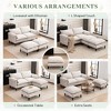 NicBex Convertible Loveseat Sofa Small Couch with Removable Storage Ottomans,Upholstered Sleeper Sofa for Living Room,Bedroom,Office - 4 of 4