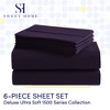 6 Piece Sheet Set, Deluxe Ultra Soft 1500 Series, Double Brushed Microfiber by Sweet Home Collection® - 2 of 4