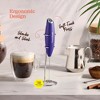 Handheld Milk Frother, Mini Foamer, Battery Operated Stainless Steel Drink Mixer for Coffee, Lattes, Cappuccino, Matcha, Chocolate - 3 of 4