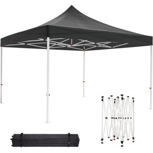 10x10' Pop Up Canopy, Heavy Duty Instant Tent with Wheeled Carry Bag, Portable Commercial Sun Shelter for Patio, Backyard, Bench, Garden - 1 of 4