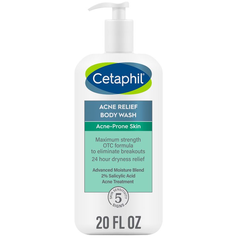 Cetaphil Acne Relief 2% Salicylic Acid Body Wash - 20 fl oz, 1 of 8