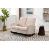 NicBex Linen Fabric Glider Rocking Chair With Two Seats,Upholstered Nursery Rocking Chairs with High Backrest,Nursing Chair for Bedroom - 2 of 4