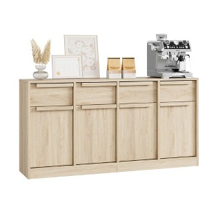 Sideboard Buffet Cabinet with 2 Drawers, 31.5" Large Coffee Cabinet with Storage, Modern Storage Buffet Table for Kitchen Dining Room(2 Doors) - 1 of 4