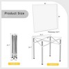 NicBex Dining Table 20" Elegant Square Glass Table with Telescopic Metal Legs for Dining Room - 2 of 4