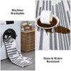 Modern Berber Stripe Area Rug Non Slip Non Shedding Indoor Floor Carpet Low Pile Throw Rug Easy Cleaning for Bedroom Living Room - 4 of 4