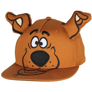 Scooby Doo Embroidered Character Face Adult Adjustable Snapback Hat With 3D Ears - 1 of 3