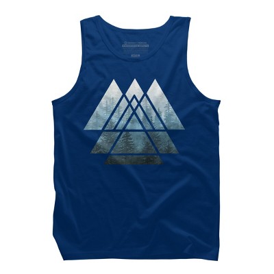 Men's Design By Humans Misty Forest Sacred Geometry By Maryedenoa Tank Top