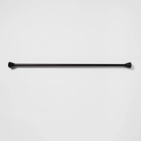 86 Dual Mount Rust Resistant Shower Curtain Rod Black - Made By