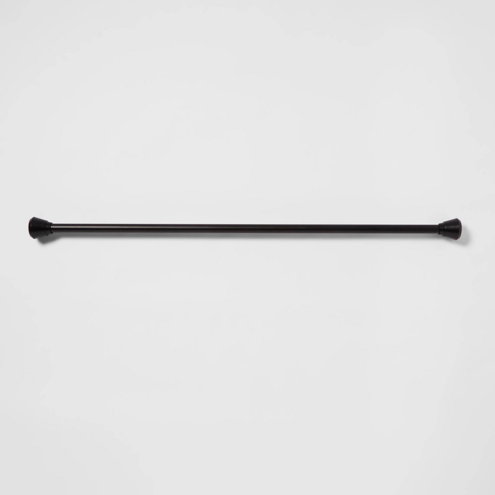 Photos - Shower Riser Rail & Head Holder 86" Dual Mount Rust Resistant Shower Curtain Rod Black - Threshold™