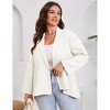 Womens Plus Size Blazers Adjustable Long Sleeve Classic Draped Open Front Lightweight Cardigans Jacket - 2 of 4