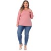 Agnes Orinda Women's Plus Size Long Sleeve Cross V Neck Fashion Casual T-Shirts - 3 of 4