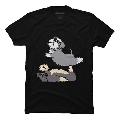 Men's Design By Humans Acroyoga Schnauzer By huebucket T-Shirt