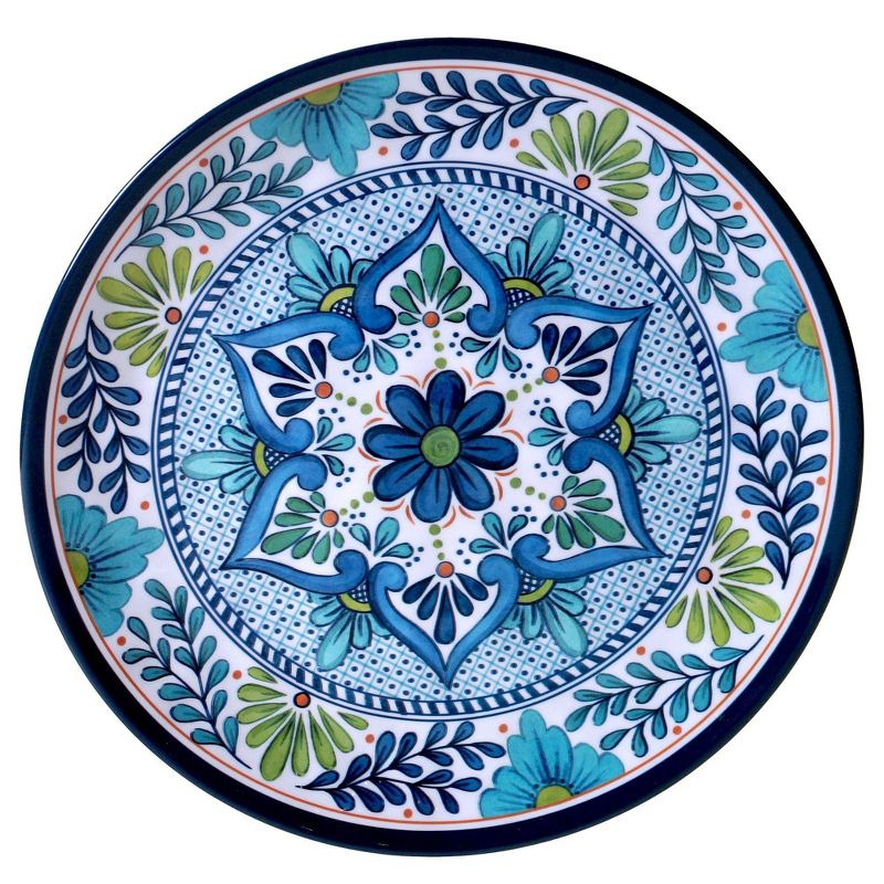 Certified International Talavera by Nancy Green Melamine Dinner Plates 11" Blue - Set of 6, 3 of 5